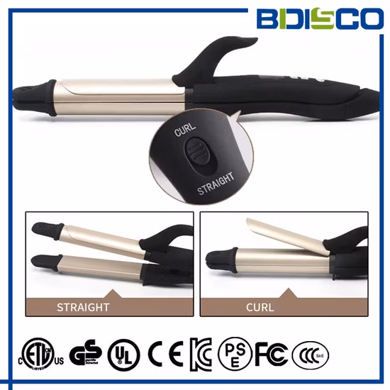 Portable Beauty Salon Equipment Professional 2 in 1 Hair Straightener and Curler